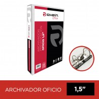 ARCHIVADOR CATALOGO OFICIO 2 AROS 1.5 BLANCO CON FIJA PAPEL 350 HOJAS