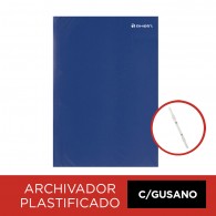CARPETA PLASTIFICADA CON ACCO CLIP OFICIO AZUL