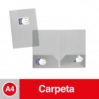 CARPETA SEMINARIO CON BOLSILLO Y TARJETERO A4 TRANSPARENTE