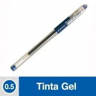 LÁPIZ TINTA GEL AZUL G-1 CUERPO CRISTAL TRANSPARENTE CON GRIP DE GOMA PUNTA METAL 0,5 MM  PILOT 