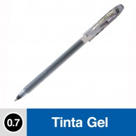 LAPIZ TINTA GEL 0.7 MM PUNTA MEDIA NEGRO SUPER GEL GRIP DE GOMA