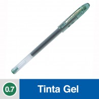 LAPIZ TINTA GEL 0.7 MM PUNTA MEDIA VERDE SUPER GEL GRIP DE GOMA