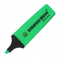 DESTACADOR ESCRITORIO PUNTA BISELADA FLUORESCENTE  VERDE BOSS 70 STABILO