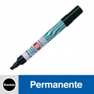 MARCADOR PERMANENTE PUNTA BISELADA SCA COLOR NEGRO RECARGABLE