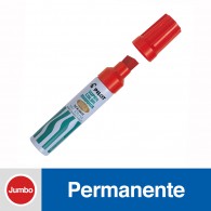 MARCADOR PERMANENTE PUNTA BISELADA SCA6600 COLOR ROJO RECARGABLE