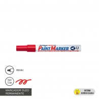MARCADOR PERMANENTE OLEO PUNTA REDONDA 400 COLOR ROJO