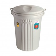 BASURERO PLASTICO CON TAPA REDONDO 70 LT