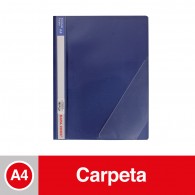 CARPETA VINIL A4 AZUL CON TAPA TRANSAPARENTE CON BOLSA DATAZONE