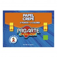 CARPETA CON PAPEL CREPE 6 COLORES SURTIDOS 6 HOJAS