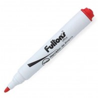 MARCADOR PIZARRA  FULTONS DESECHABLE PUNTA REDONDA ROJO CUERPO BLANCO 