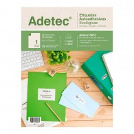 ETIQUETA INKJET/LASER 216 X 279 MM 25 UN ECOLOGICA