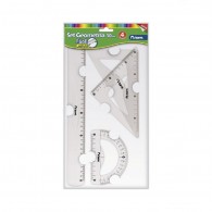 BLISTER SET GEOMETRIA PLASTICO 4 PIEZAS