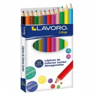 LAPICES DE COLORES JUMBO HEXAGONAL 12 COLORES