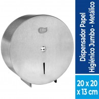 DISPENSADOR PAPEL HIGIENICO ACERO INOXIDABLE JUMBO