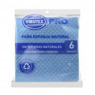 PAÑO ESPONJA CELESTE 6 UN