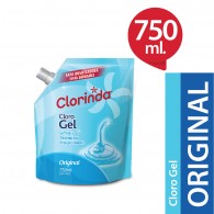 CLORO GEL ORIGINAL DOY PACK 750ML CLORINDA