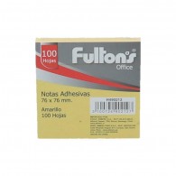 NOTA ADHESIVA FULTONS 654 BLOCK 100 HOJAS AMARILLO 76 MM X 76 MM