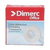 CINTA ADHESIVA CRISTALINA 19MMX20MT TRANSPARENTE CC1920 DIMERC