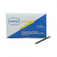 ACCOCLIP METÁLICO CAJA 50 UNIDADES DORADO HAND