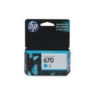CARTUCHO 670 CYAN PARA 300 PAGINAS  HP