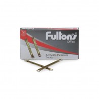 ACCOCLIP FULTONS METÁLICO CAJA 50 UNIDADES DORADO