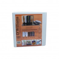 ARCHIVADOR CATÁLOGO CARTA 2 ANILLOS 1 1/2 PULGADAS BLANCO PARA 370 HOJAS  D´WILLIAMS 