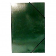 CARPETA CARTULINA CON ELASTICO VERDE OSCURO