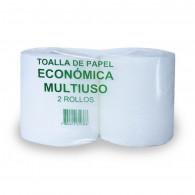 TOALLA PAPEL HOJA SIMPLE 145 MT 2 ROLLOS MULTIUSO ECONOMICA
