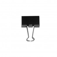 CLIPS DOBLE 25 MM NEGRO 12 UN