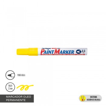 MARCADOR PERMANENTE OLEO PUNTA REDONDA 400 COLOR  AMARILLO