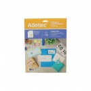 ETIQUETAS AUTOADHESIVAS LASER INK-JET 101X85 MM  25 HOJAS ADETEC