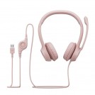 AUDIFONO CON MICROFONO USB H390 ROSADO