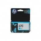 CARTUCHO 670 CYAN PARA 300 PAGINAS  HP
