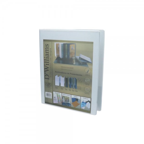 ARCHIVADOR CATALOGO A4 3 AROS 0.5 BLANCO 120 HOJAS