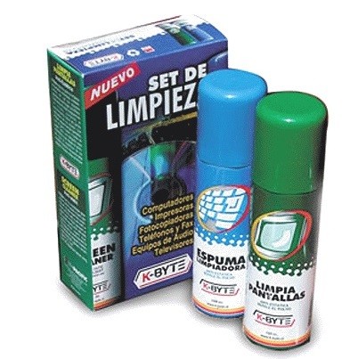 LIMPIEZA EQUIPOS ESPUMA Y LIMPIA PANTALLA SET