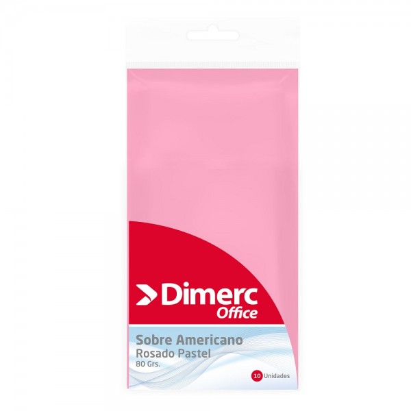 SOBRE AMERICANO ROSADO 80 GR 10 UN