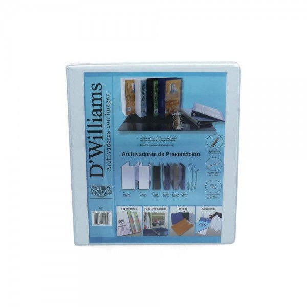 ARCHIVADOR CATALOGO CARTA 2 AROS 0.5 BLANCO 150 HJ