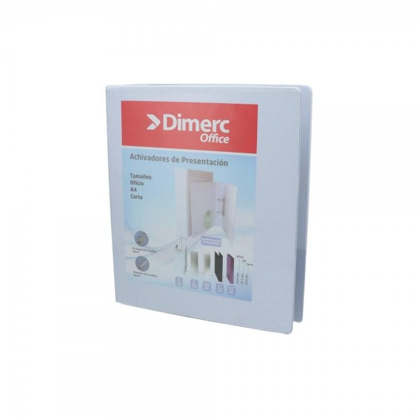 ARCHIVADOR CATALOGO OFICIO 2 AROS 3.0 BLANCO
