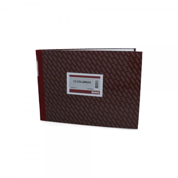 LIBRO CONTABLE TABULADO FOLIADO 12 COLUMNAS 100 HOJAS