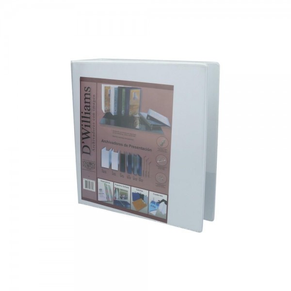ARCHIVADOR CATALOGO A4 2 AROS 3.0 BLANCO 350 HOJAS