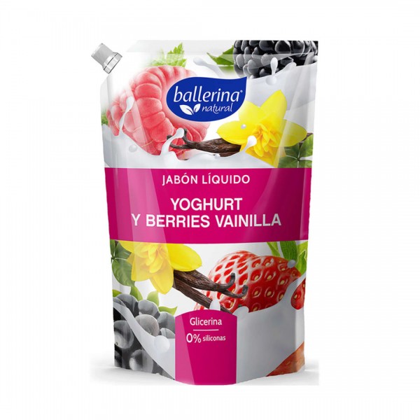 JABON LIQUIDO YOGURT Y BERRIES VAINILLA 900 ML