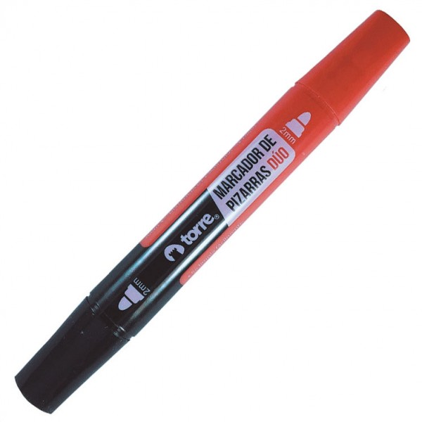 MARCADOR PIZARRA PUNTA REDONDA DUO ROJO NEGRO