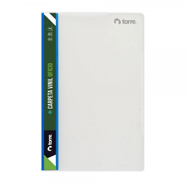 CARPETA VINIL OFICIO CON ACCO CLIP LOMO AZUL
