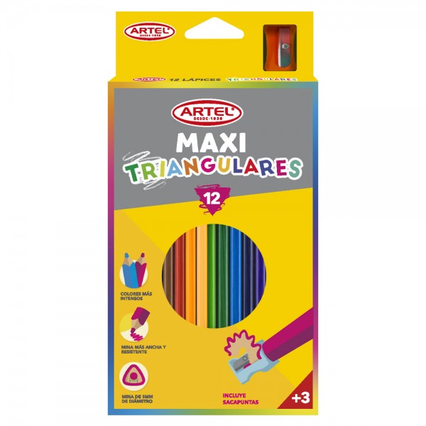 LAPICES DE COLORES MAXI 12 COLORES TRIANGULAR