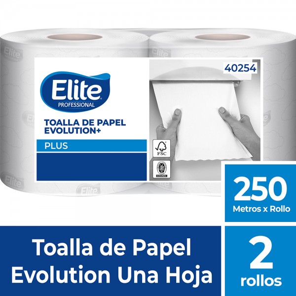 TOALLA EVOLUTION AUTOCORTE HOJA SIMPLE 250 MT X 2 ROLLOS