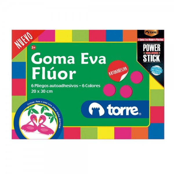 CARPETA CON GOMA EVA FLUOR CON STICKER