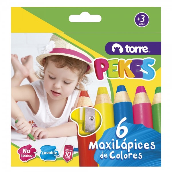 LAPICES COLORES 6 UN + SACAPUNTAS