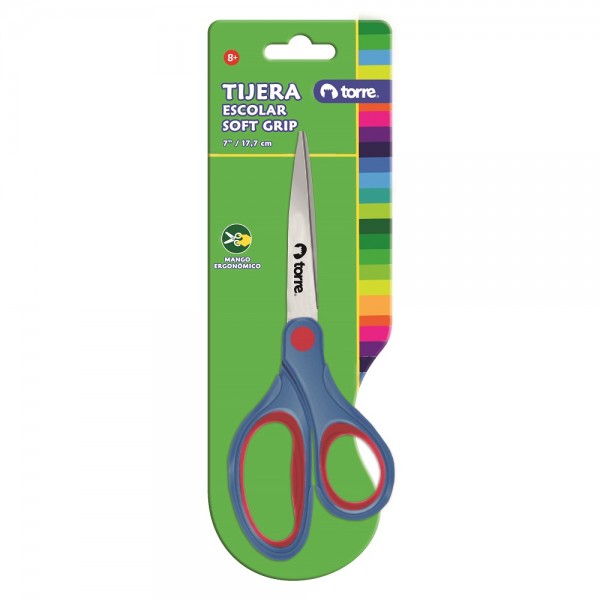 TIJERA ESCOLAR SOFT GRIP 7 PULGADAS