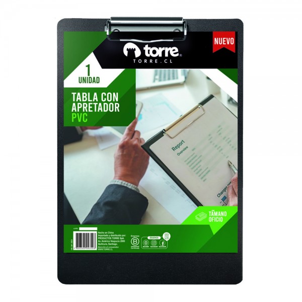 ANOTADOR SIMPLE PVC OFICIO NEGRO