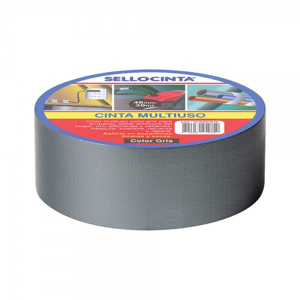 CINTA ADHESIVA MULTIUSO GRIS 48X30 MT